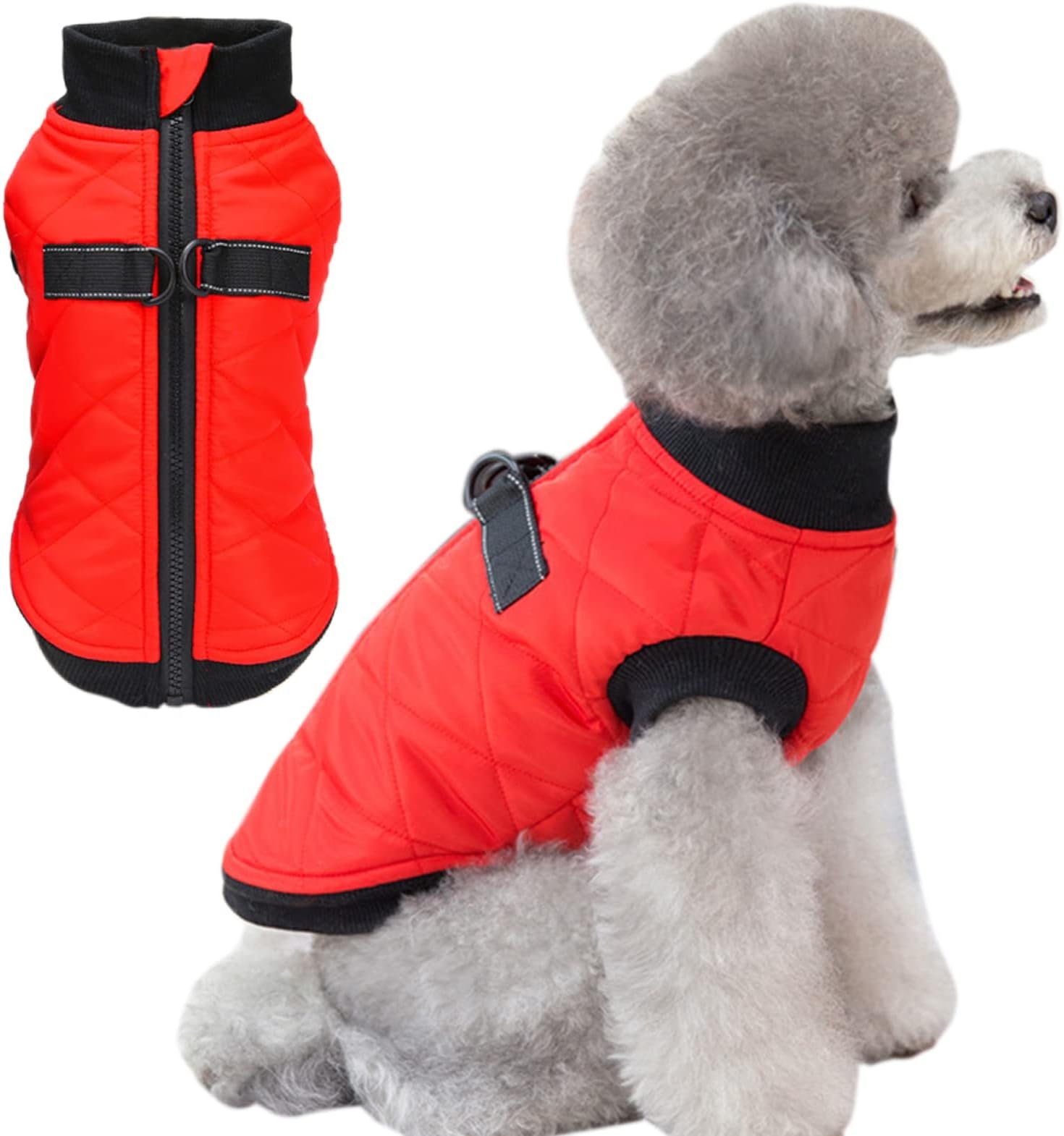 Dog Winter Coat Harness Jacket with Zipper