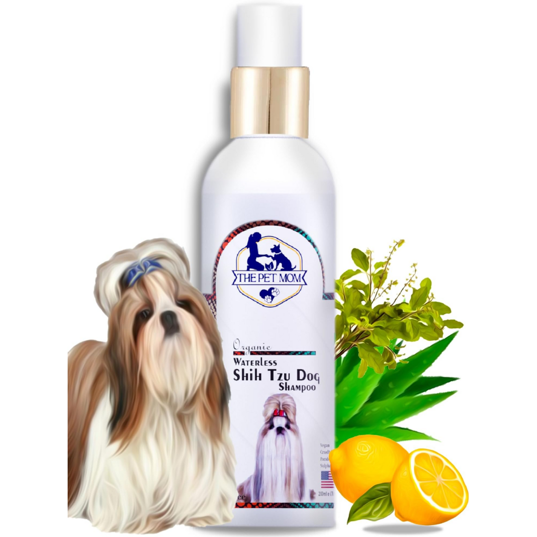 Organic Waterless Dog Shampoo - Fresh Lemon Scent & Sulphites Free