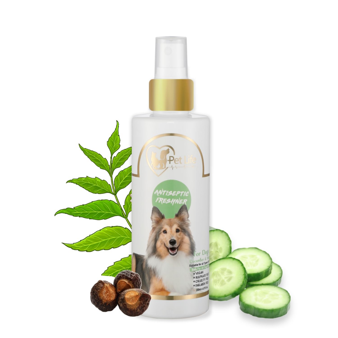Organic Dog Deodorizer: Safe Antiseptic Spray for Odor Elimination