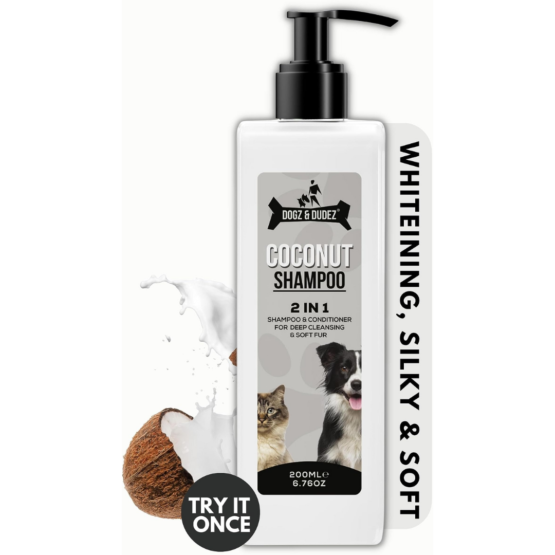 Dogz & Dudez Coconut Shampoo for Pets - Anti-Itch and Moisturizing Formula