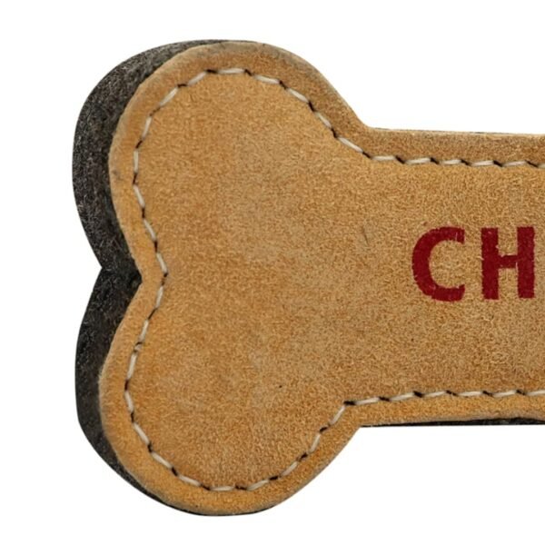 Natural Suede Leather Chew Toy (Bone) for Pets - Image 2