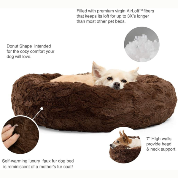 Calming Donut Dog and Cat Bed - Image 7