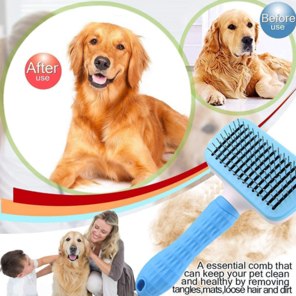 Self-Cleaning Grooming Brush for Pets