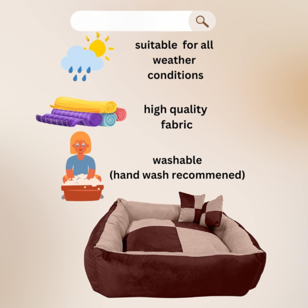 Washable Soft Reversible Dog Bed | Ultimate Comfort for Pets