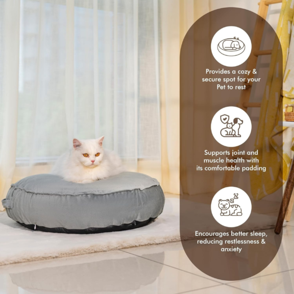 Round Velvet Pet Cushion | Stylish Comfort for Dogs & Cats