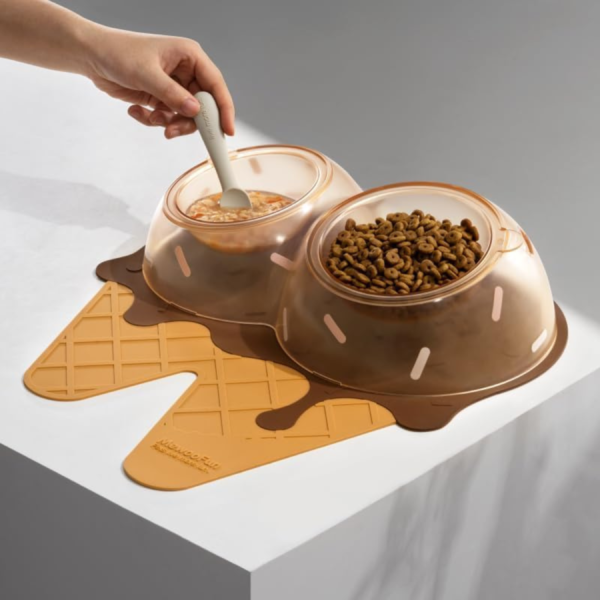 Ice Cream Planet Double Pet Bowl